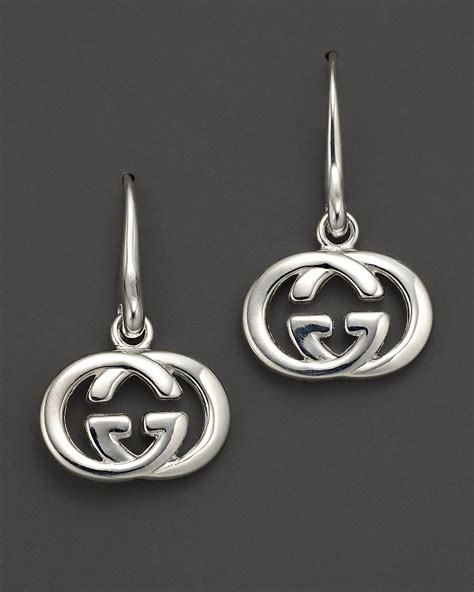 gucci silver britt earrings|Gucci silver butterfly earrings.